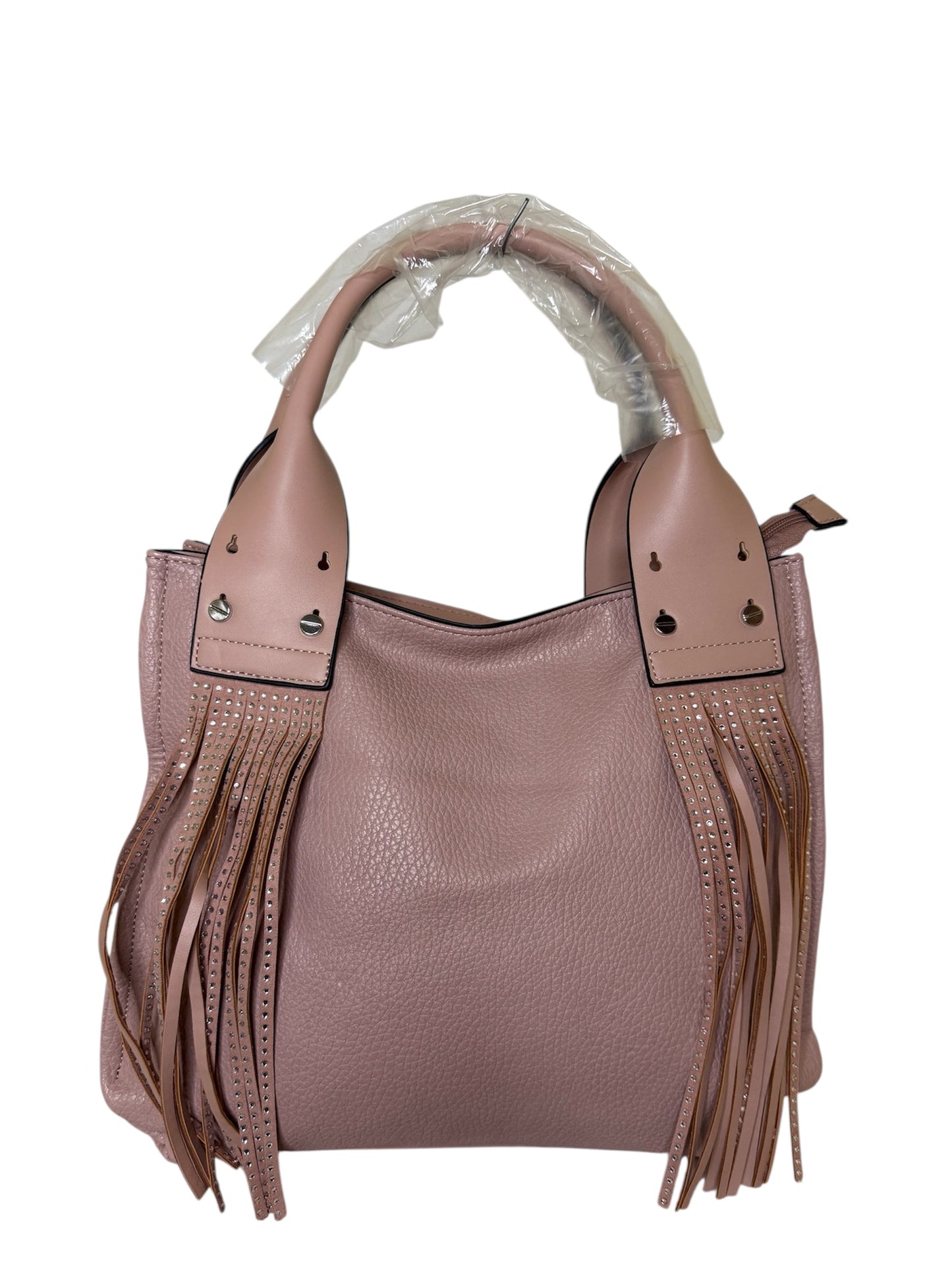 Damen Fransen Tasche trendig & elegant in der Farbe rosa