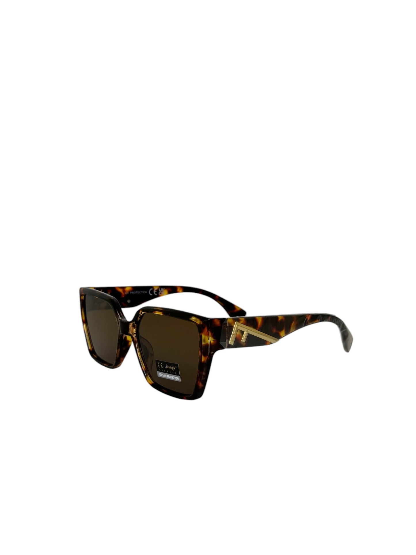 Damen Sonnenbrille trendig & elegant in der Farbe Braun