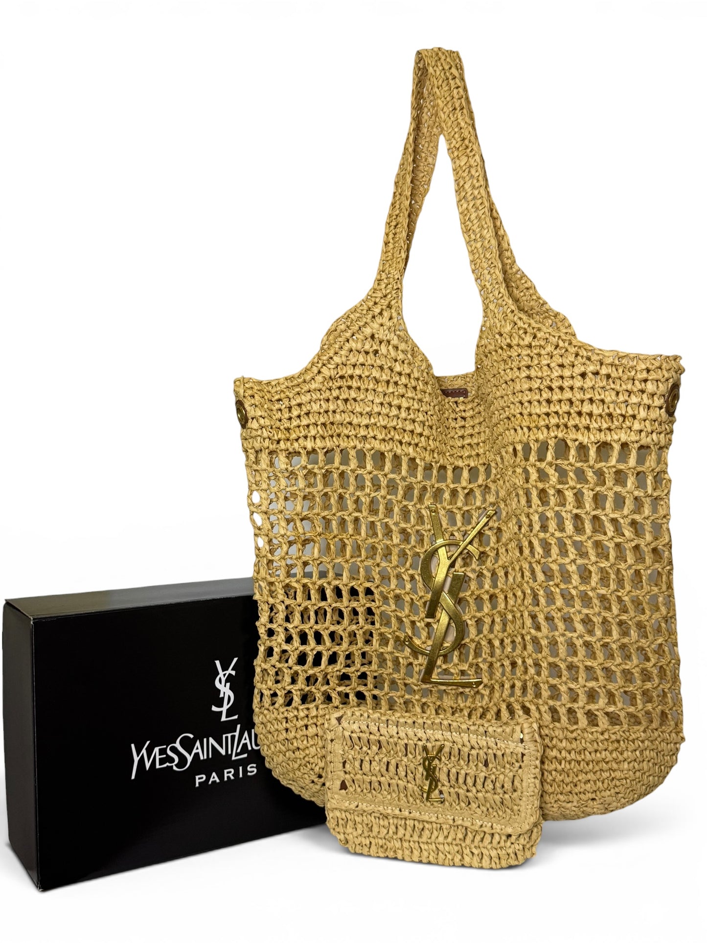 Damen Strand/Sommer Schultertasche trendig & elegant in der Farbe Beige