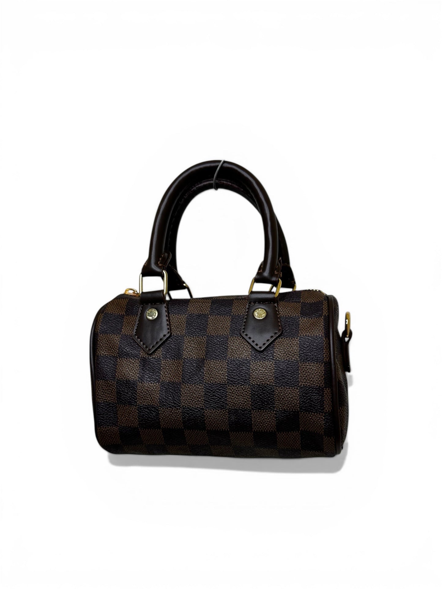 Damen Handtasche trendig & elegant in der Farbe Braun/Kariert 16cm