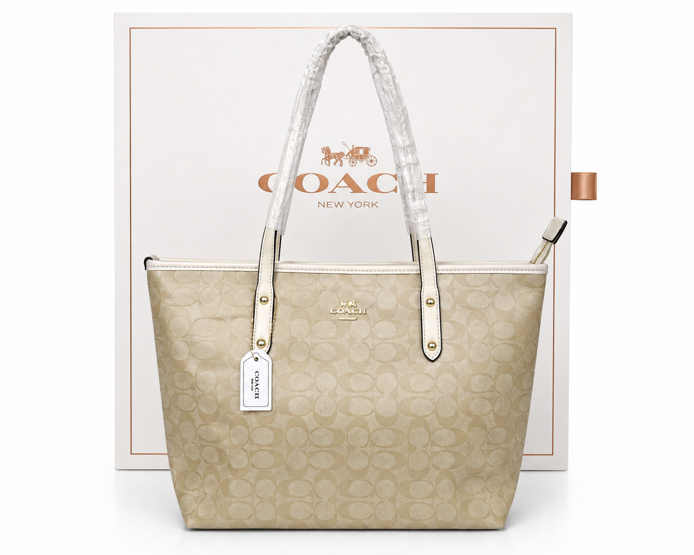 Damen Umhängetasche trendig & elegant in der Farbe Beige/Creme