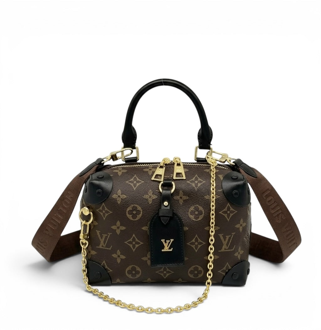 Damen Handtasche trendig & elegant in der Farbe Braun/Schwarz
