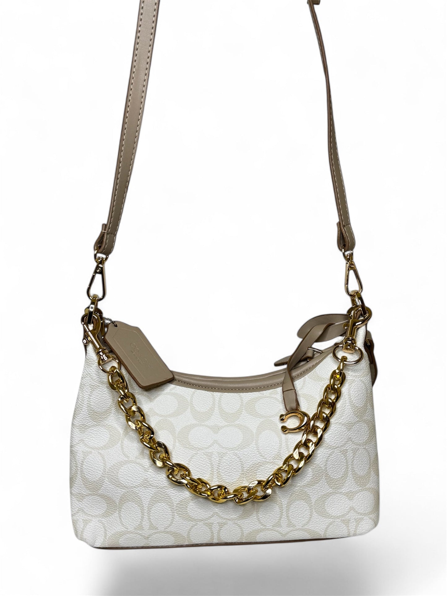 Damen Handtasche trendig & elegant in der Farbe Beige/Weiß