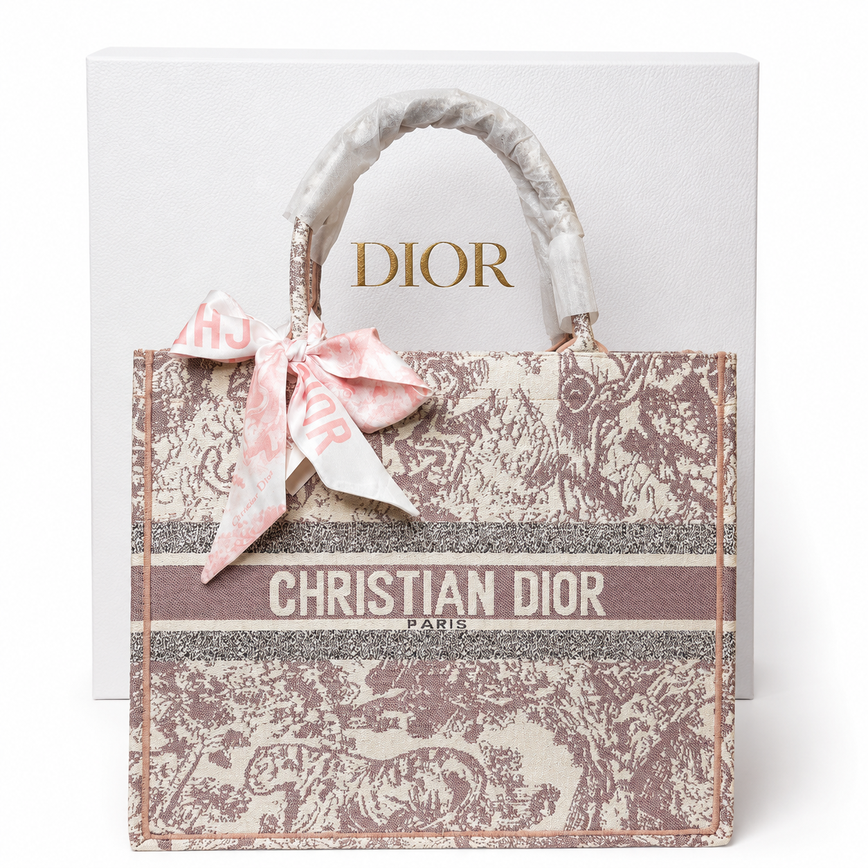 Damen Handtasche trendig & elegant in der Farbe Beige/Rosa Groß