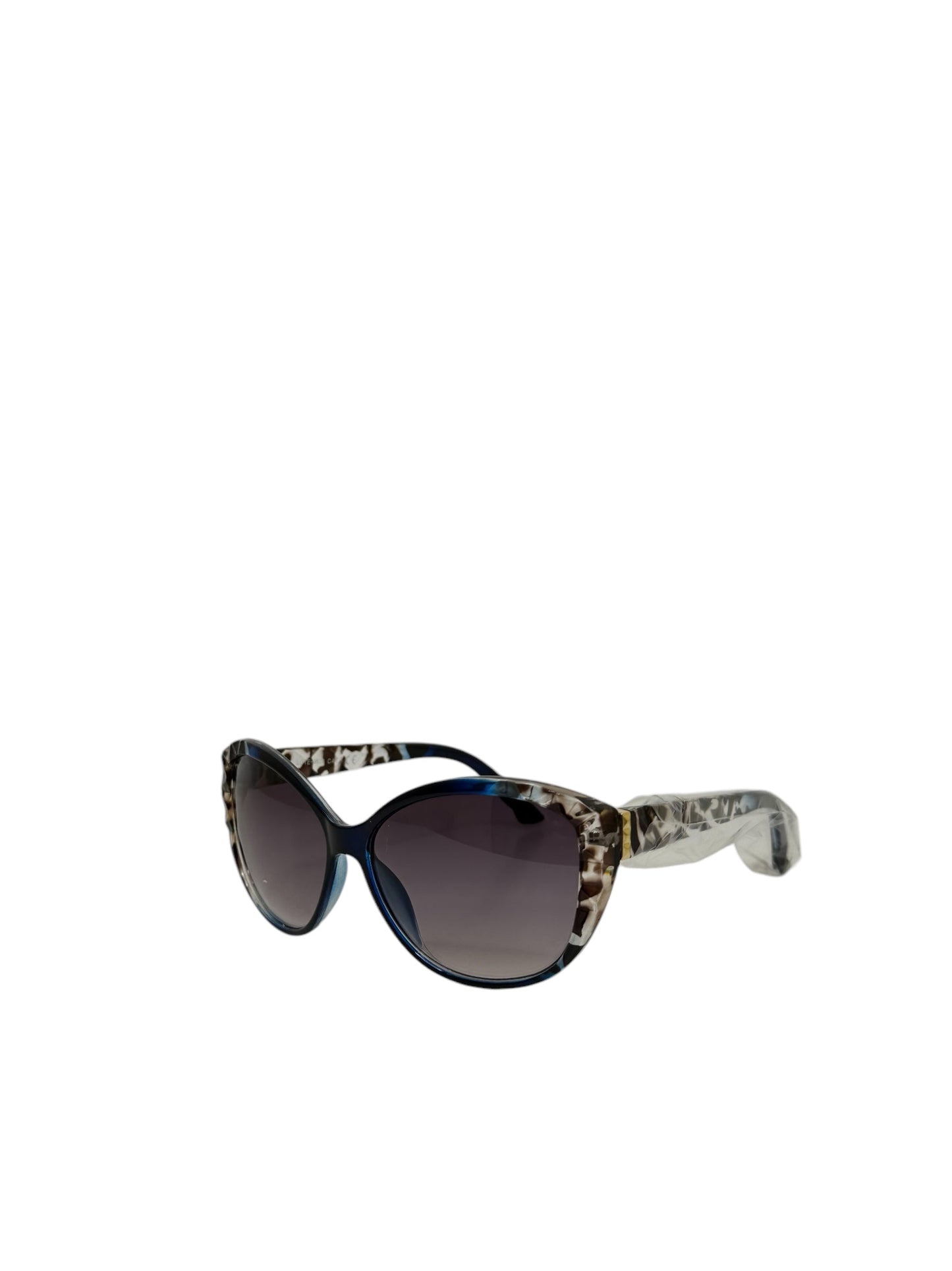 Damen Sonnenbrille trendig & elegant in der Farbe Blau/Perlmuster