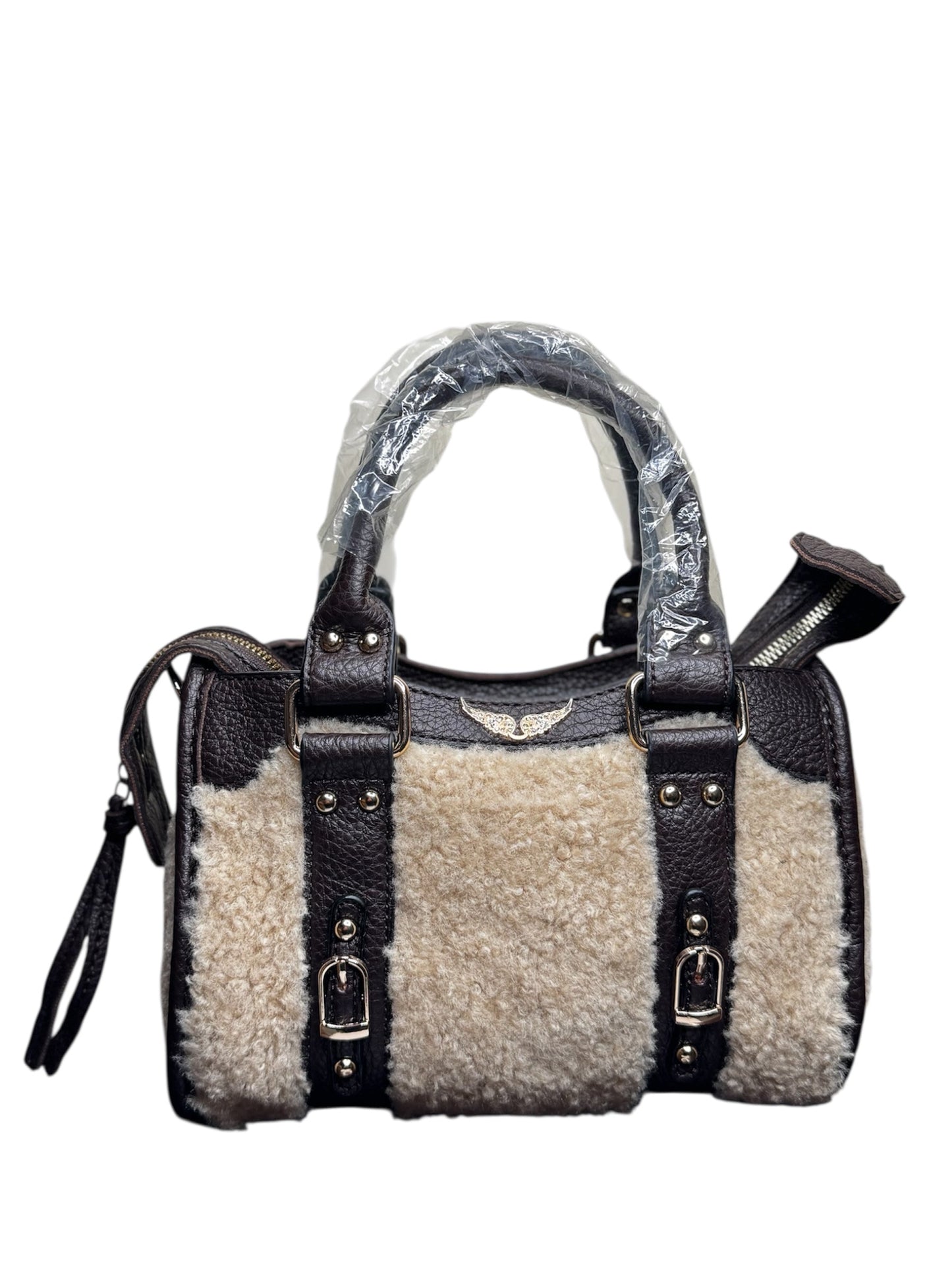 Damen Handtasche trendig & elegant in der Farbe Braun/Beige