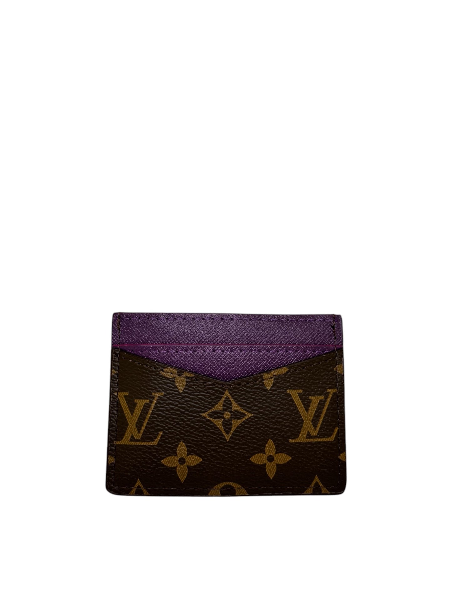 Kartenhalter trendig & elegant in der Farbe Braun/Lila klein