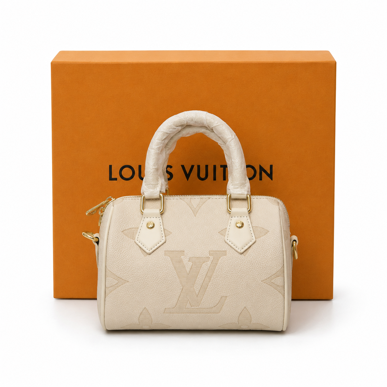 Damen Handtasche trendig & elegant in der Farbe Taupe/Beige 20cm