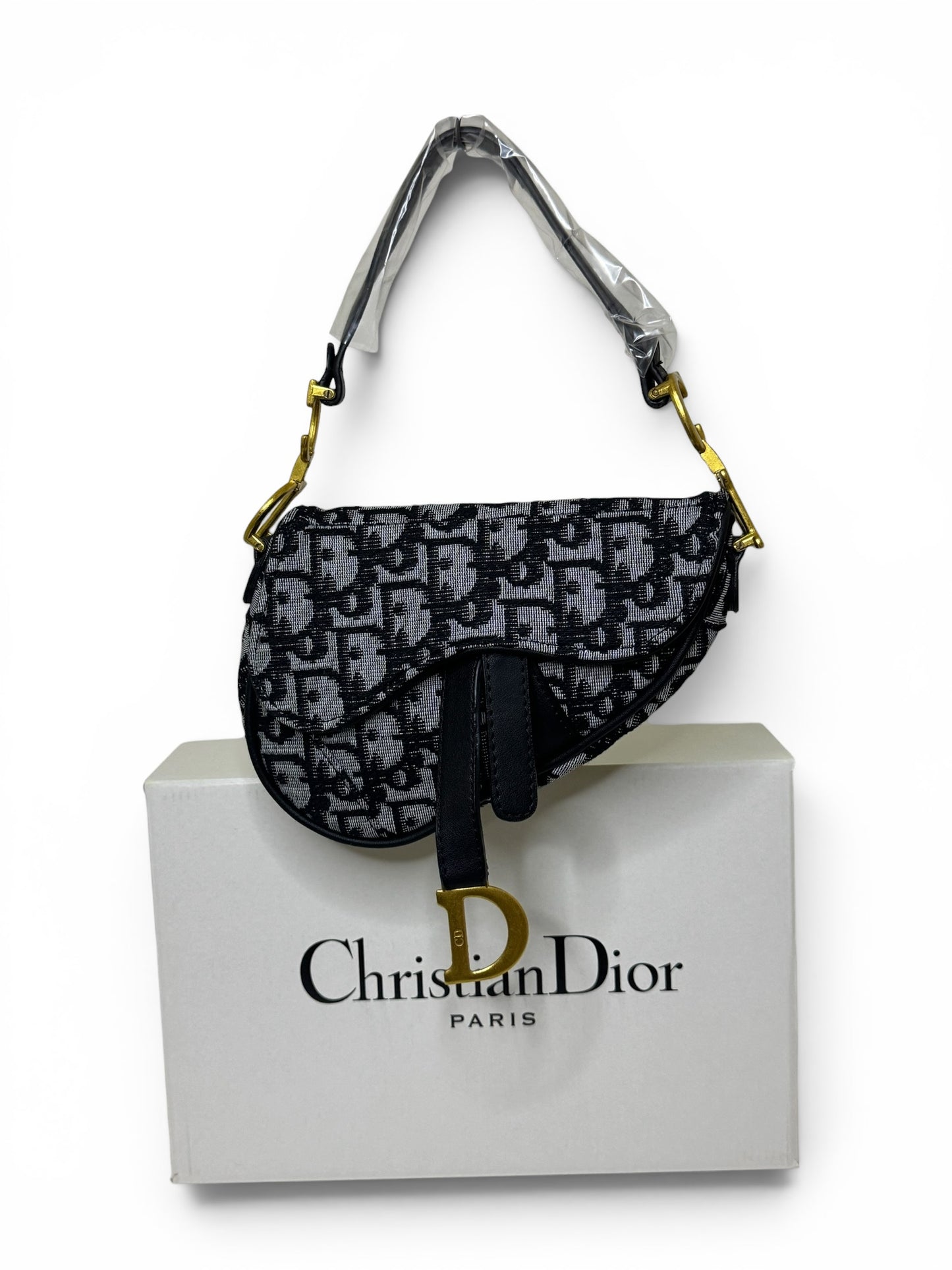 Damen Handtasche trendig & elegant in der Farbe Schwarz/Grau/blau Mini
