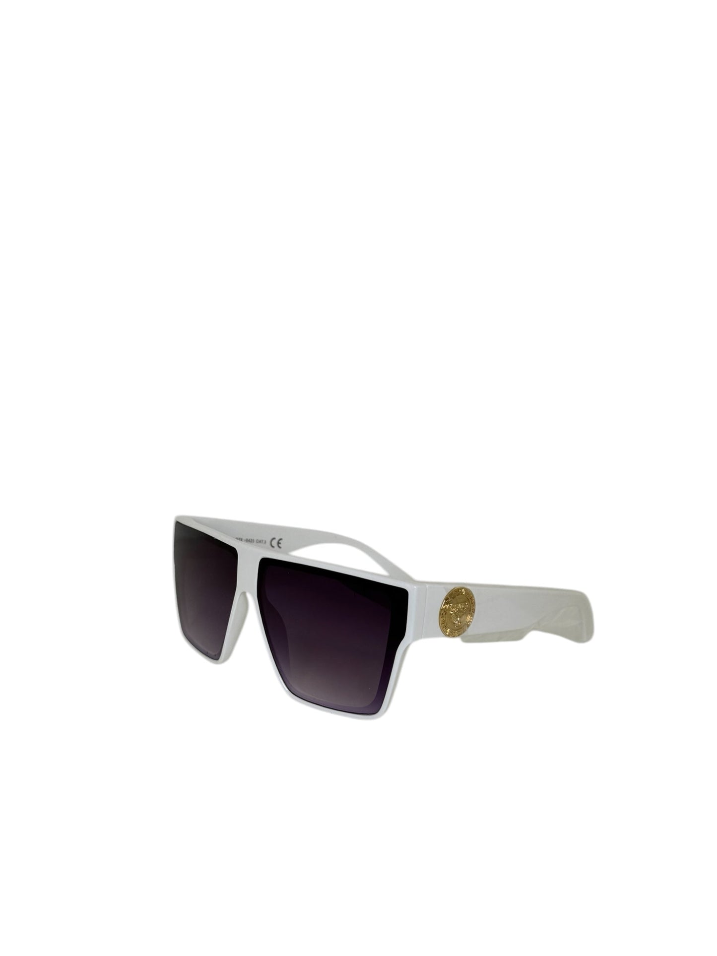 Damen Sonnenbrille trendig & elegant in der Farbe Weiß