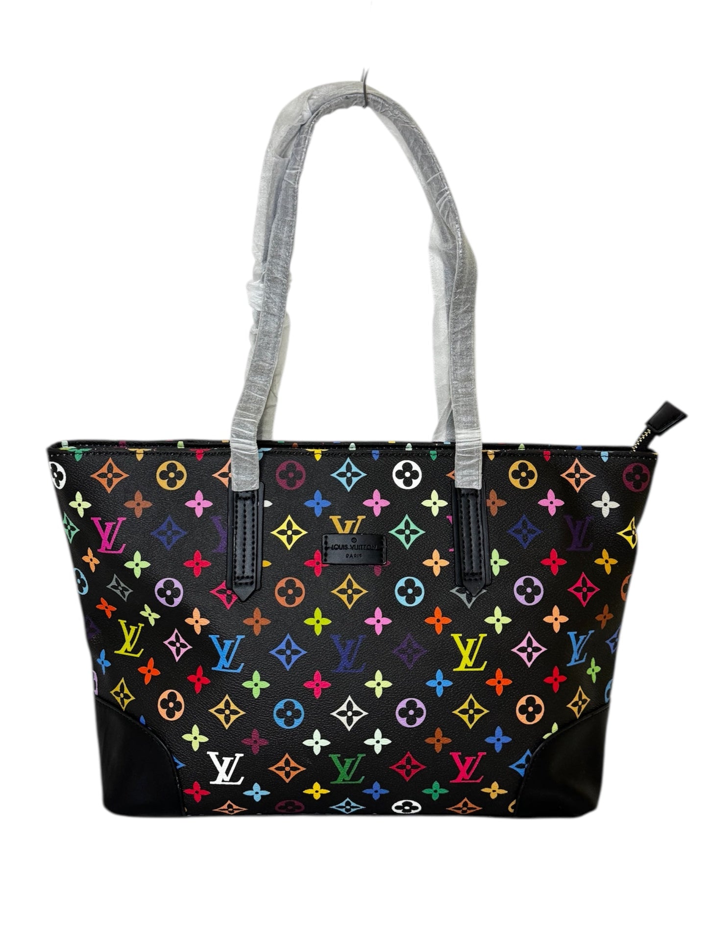 Damen Handtasche 3teilig trendig & elegant in dem Farbenmix Schwarz