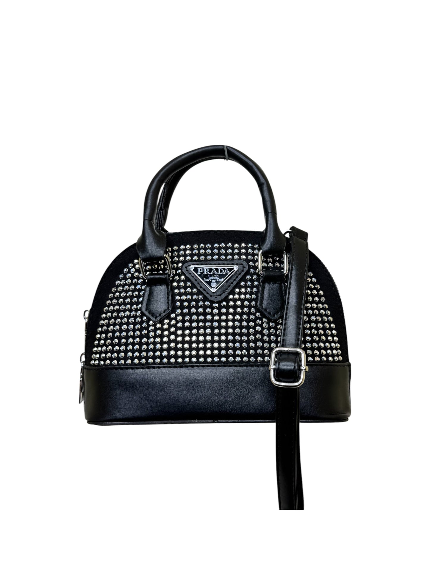 Damen Handtasche trendig & elegant in der Farbe Schwarz/Glitzer