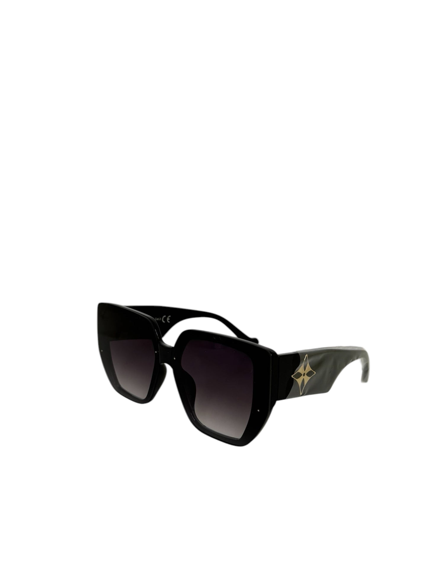 Damen Sonnenbrille trendig & elegant in der Farbe Schwarz