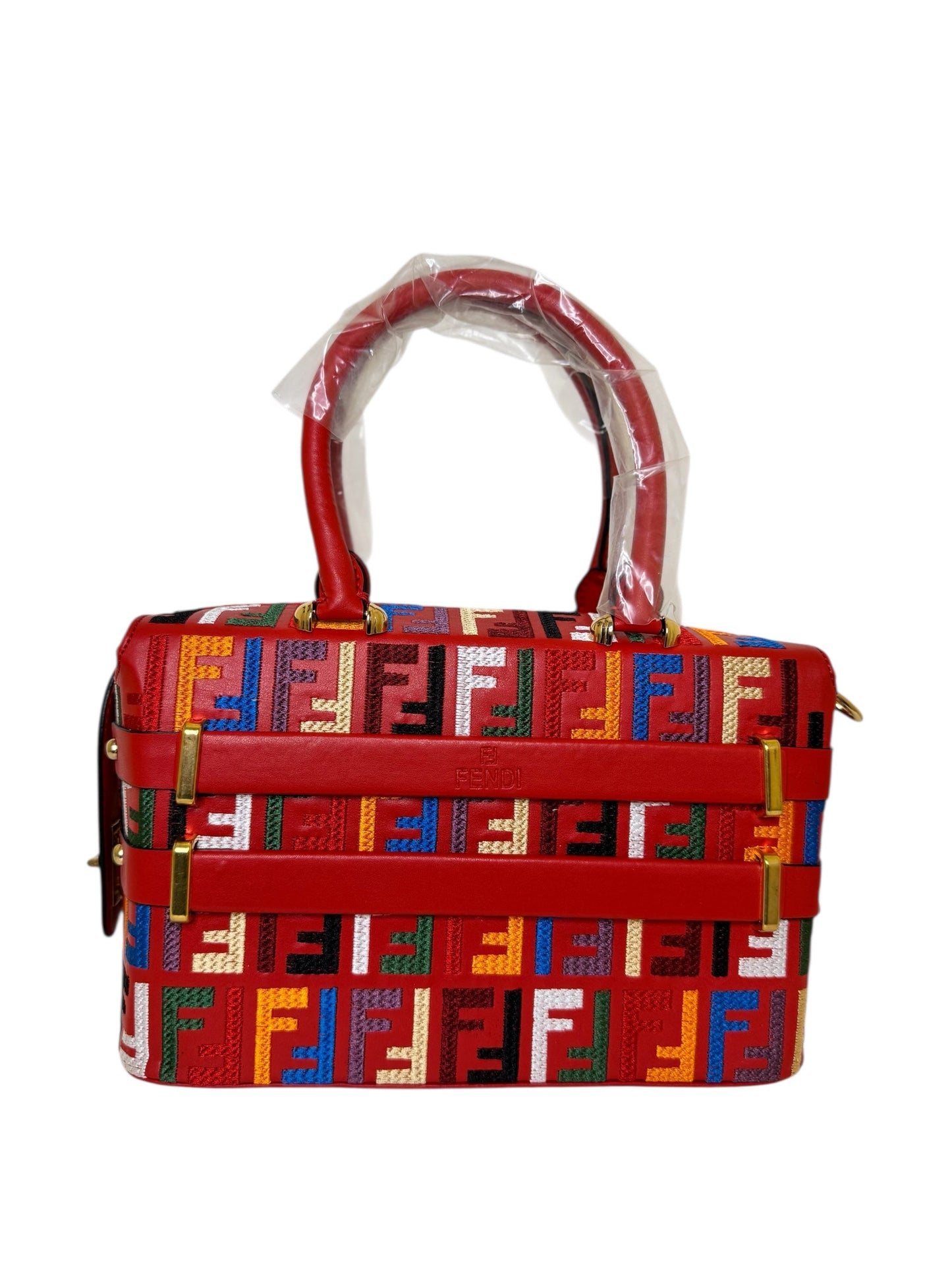 Damen Handtasche trendig & elegant Farbenmix/Rot