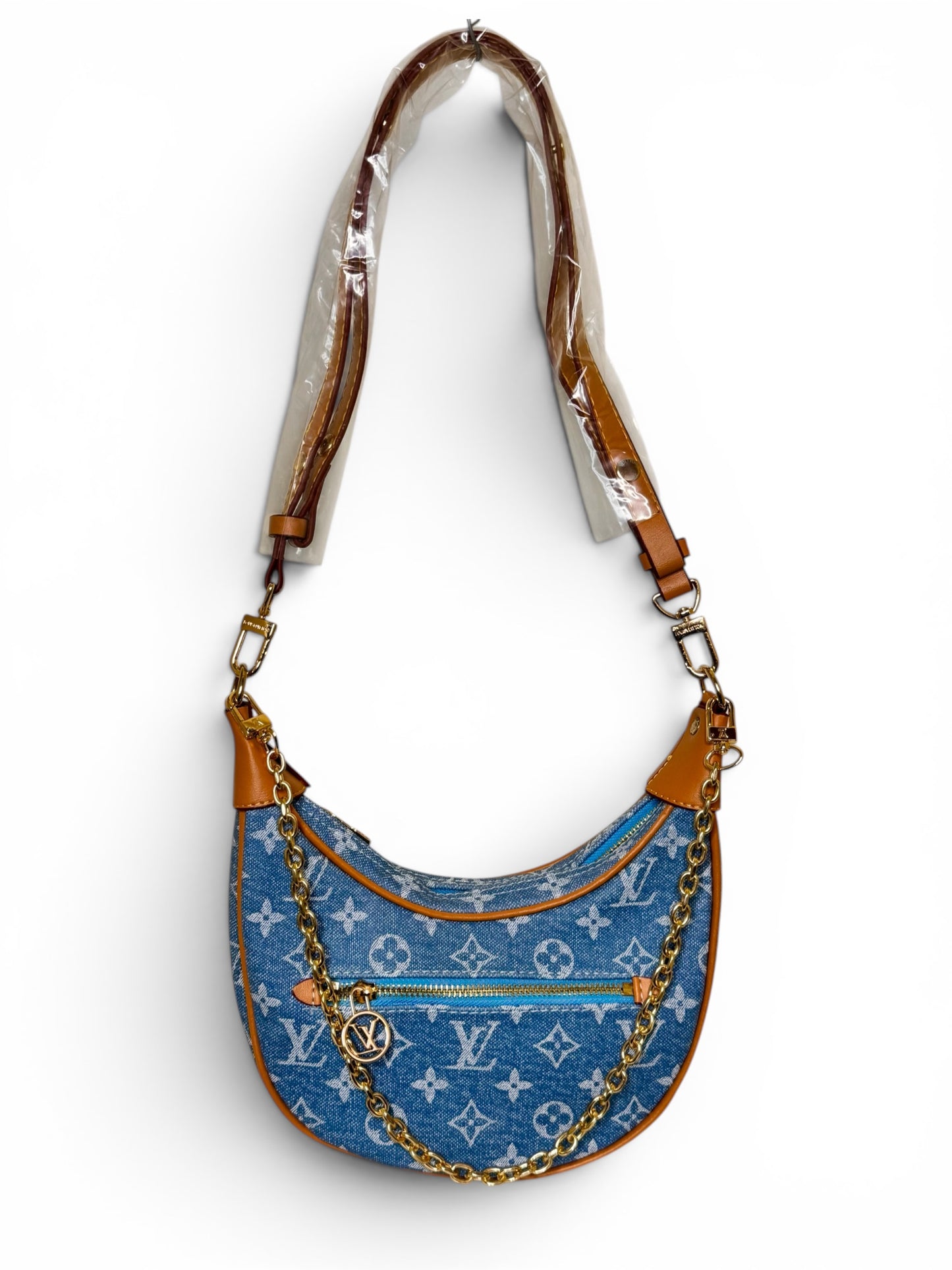 Damen Handtasche trendig & elegant in der Farbe Braun/Jeans