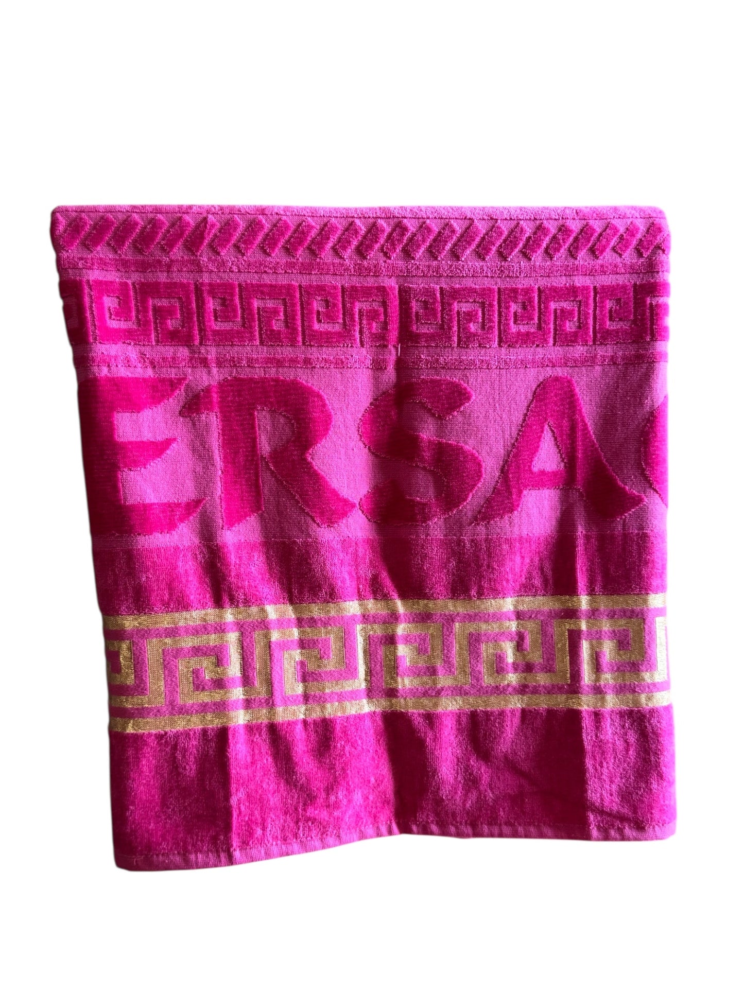 Strand/Handtuch im modischen Design in der Farbe Rosa