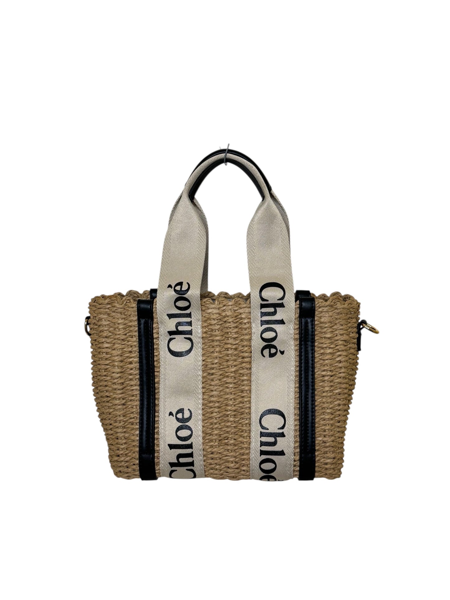 Damen Handtasche trendig & elegant in der Farbe Bast/Schwarz klein