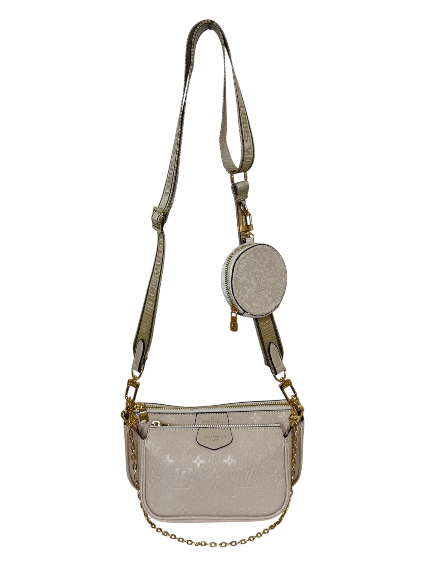 Crossbody Bag. Set 3.-Teilig Damen Umhängetasche in der Farbe Beige