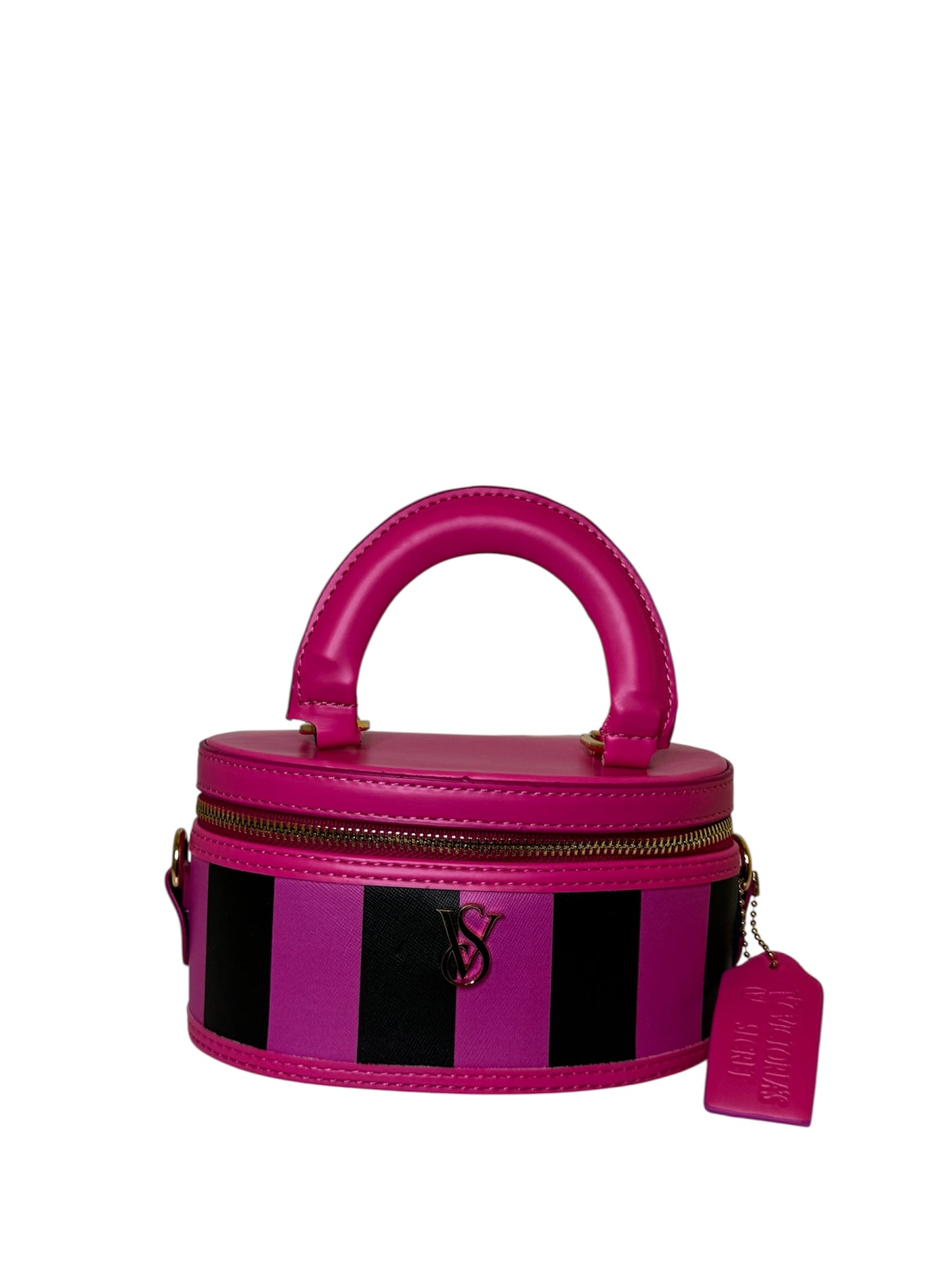Kosmetiktasche trendig & elegant in der Farbe Rosa/Schwarz