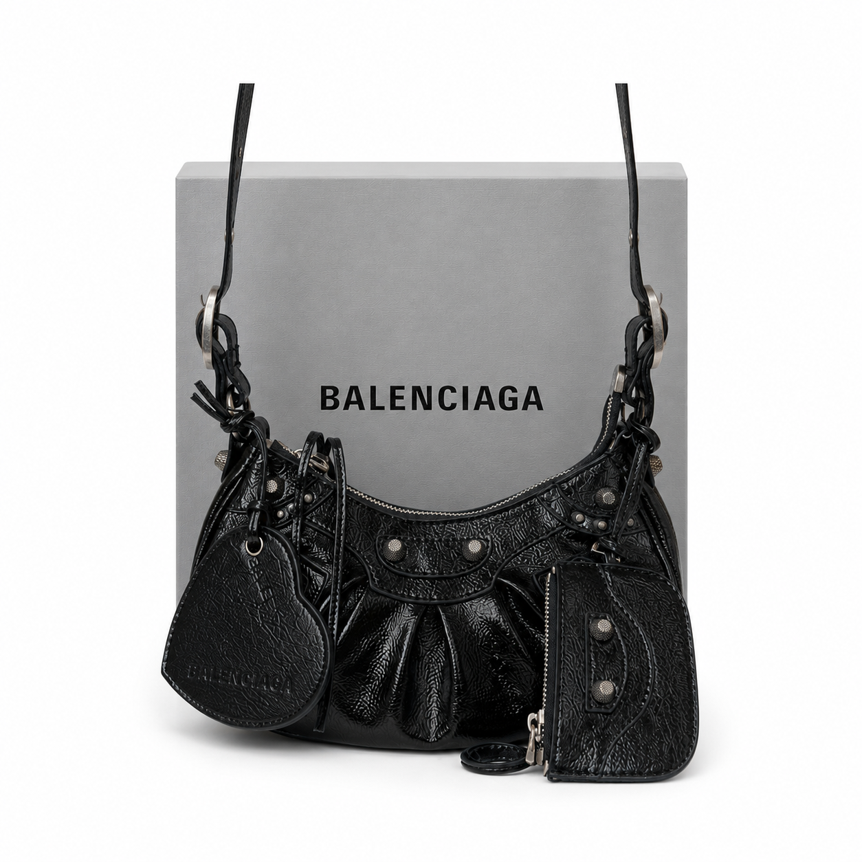 Damen Handtasche trendig & elegant in der Farbe Schwarz