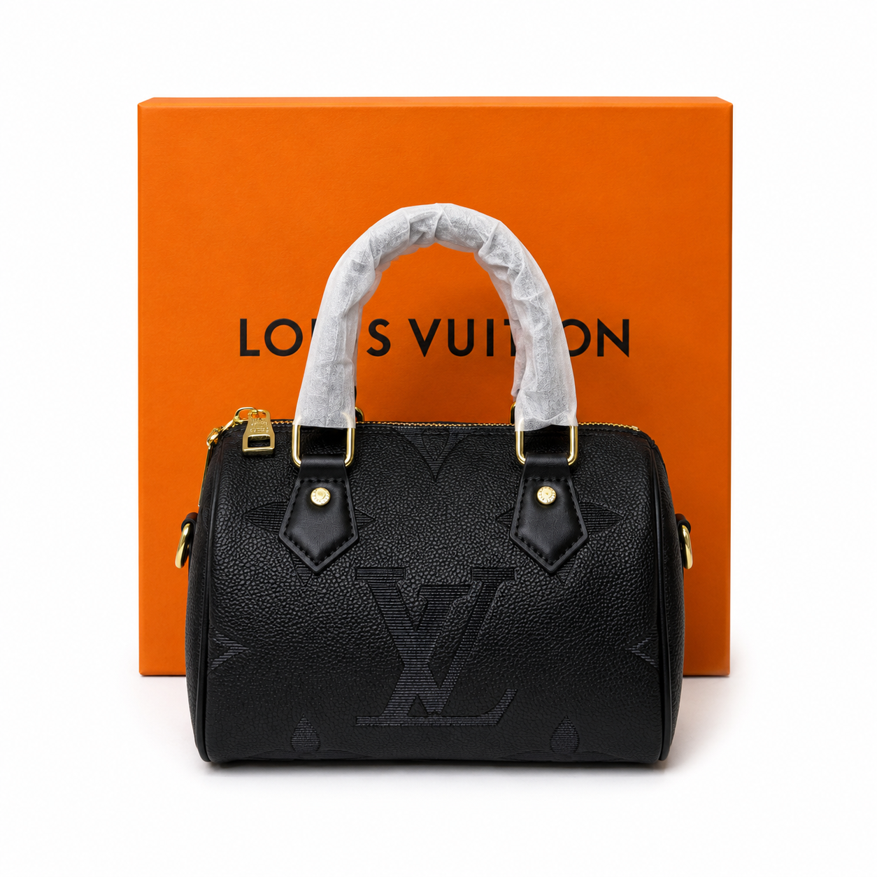 Damen Handtasche trendig & elegant in der Farbe Schwarz 20cm