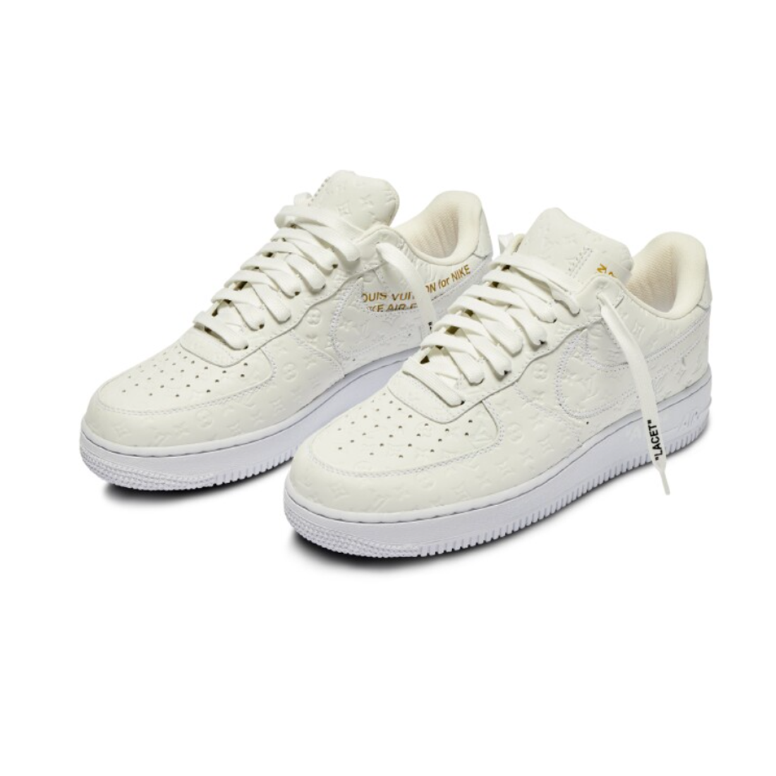 Sneaker trendig & elegant in der Farbe Weiß/Details Gold