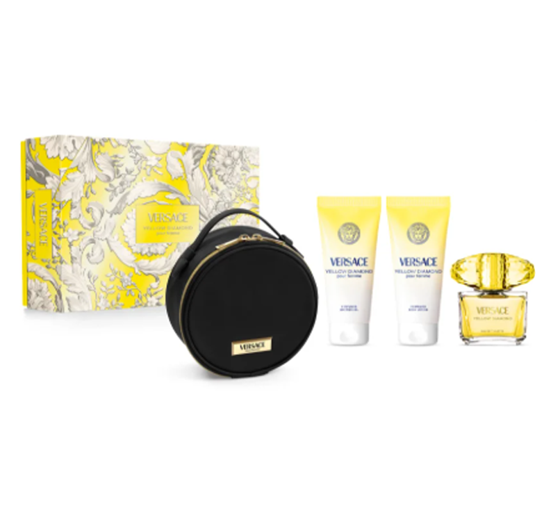 Versace Yellow Diamond Eau de Toilette Damen Geschenkset (4-teilig)