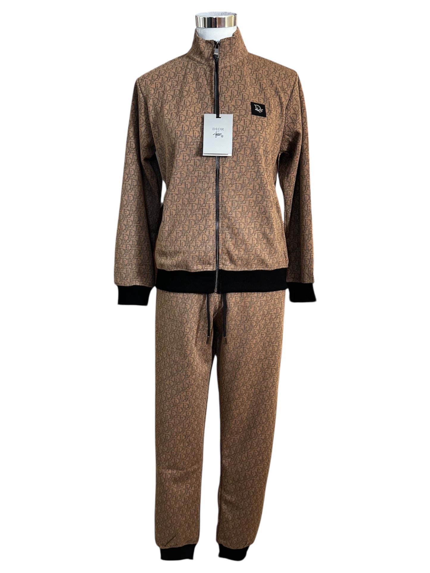 Unisex Zweiteiler Set Trendig & Elegant in der Farbe Kaffe/Schwarz