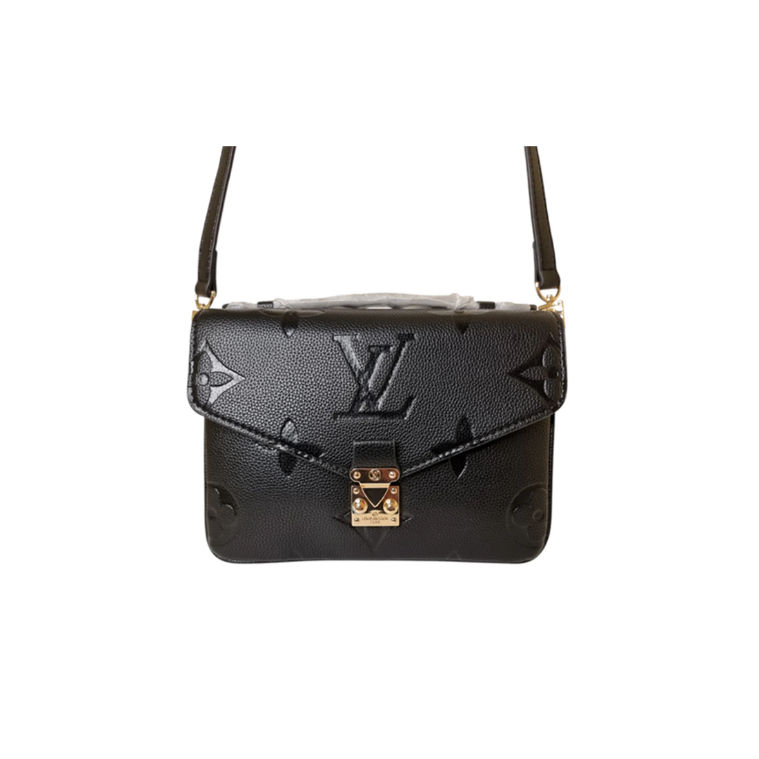 Schultertasche im modisch trendigen Look in der Farbe Schwarz