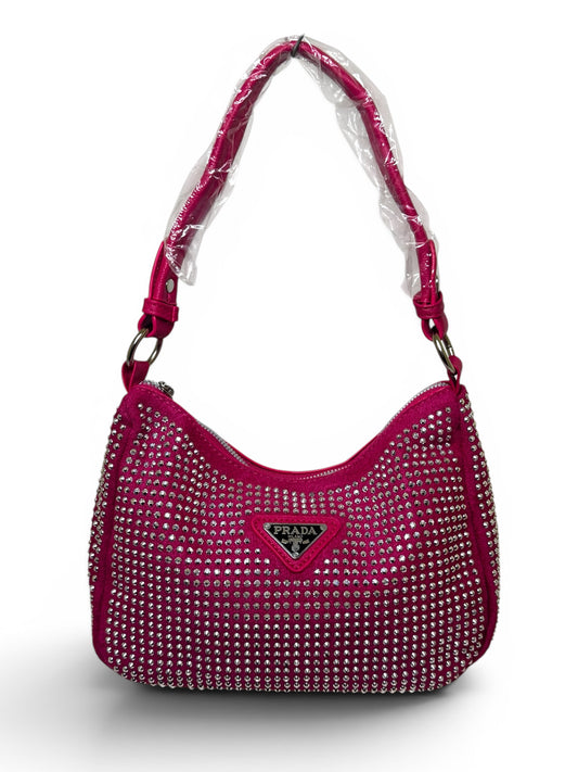 Damen Handtasche trendig & elegant in der Farbe Rosa/Glitzer