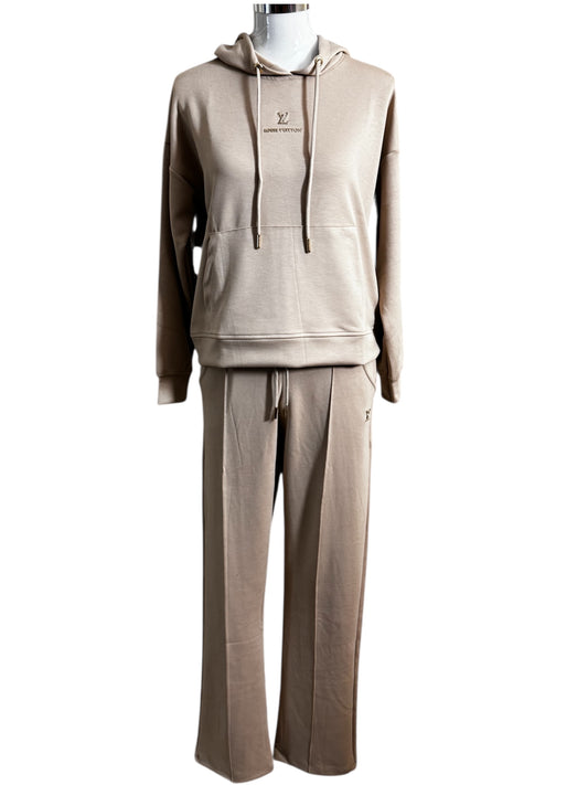 Unisex Zweiteiler Set Trendig & Elegant in der Farbe Beige