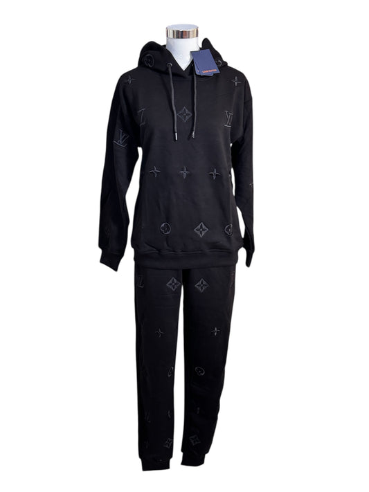 Unisex Zweiteiler Set Trendig & Elegant in der Farbe Schwarz