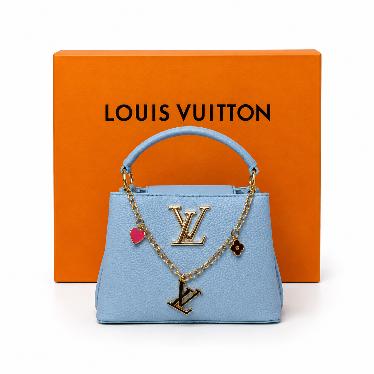 Damen Handtasche trendig & elegant in der Farbe Blau Klein