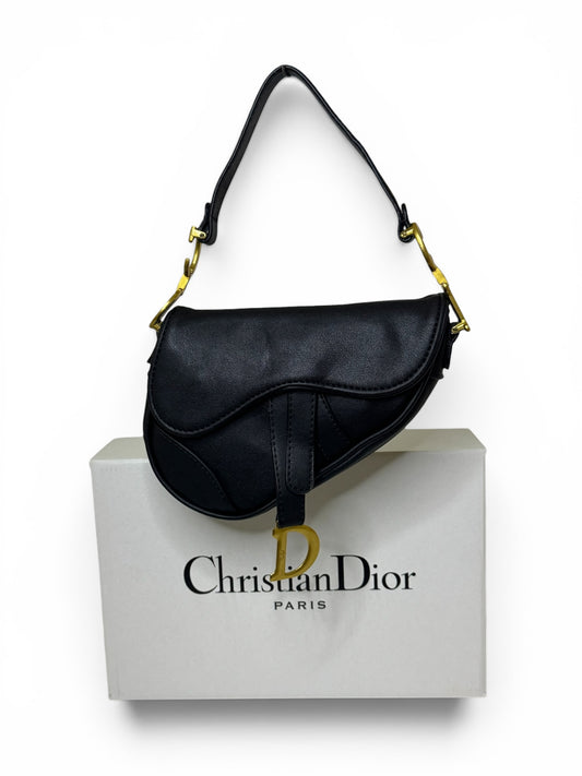 Damen Handtasche trendig & elegant in der Farbe Schwarz Mini