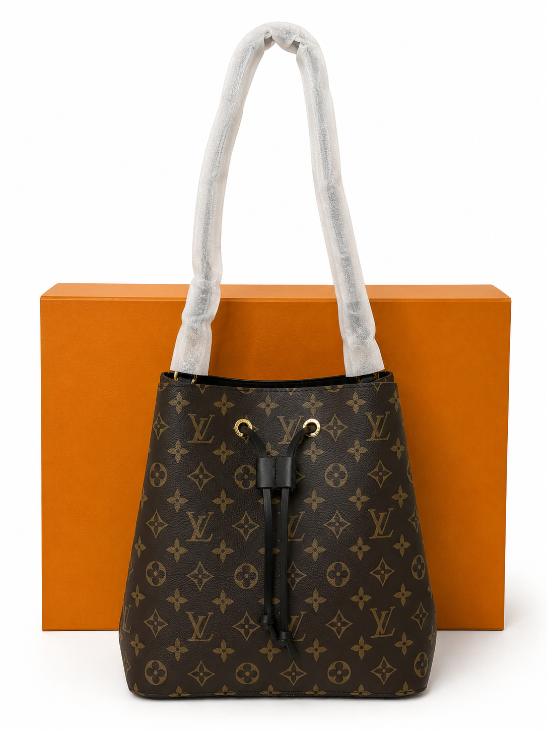 Beutel/Schultertasche trendig & funktionell in der Farbe Braun/Schwarz