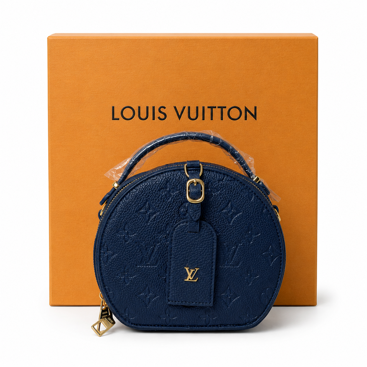 Damen Handtasche trendig & elegant in der Farbe Dunkelblau Rund