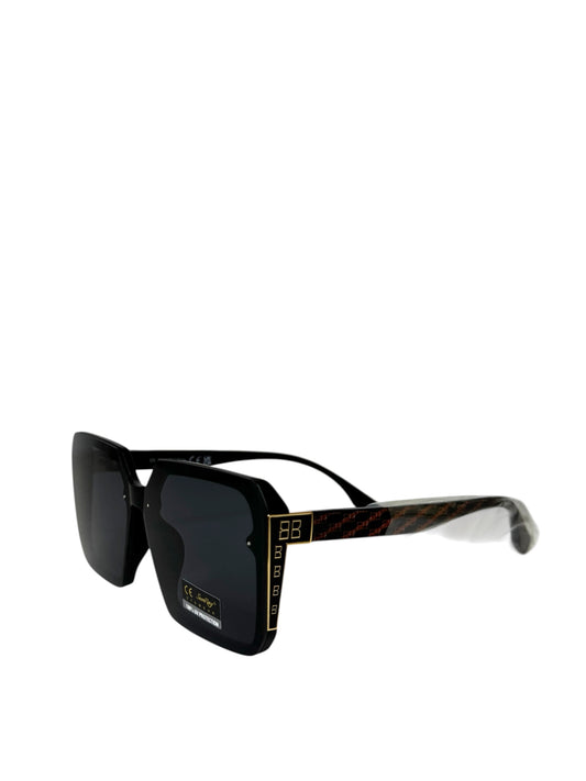 Damen Sonnenbrille trendig & elegant in der Farbe Schwarz