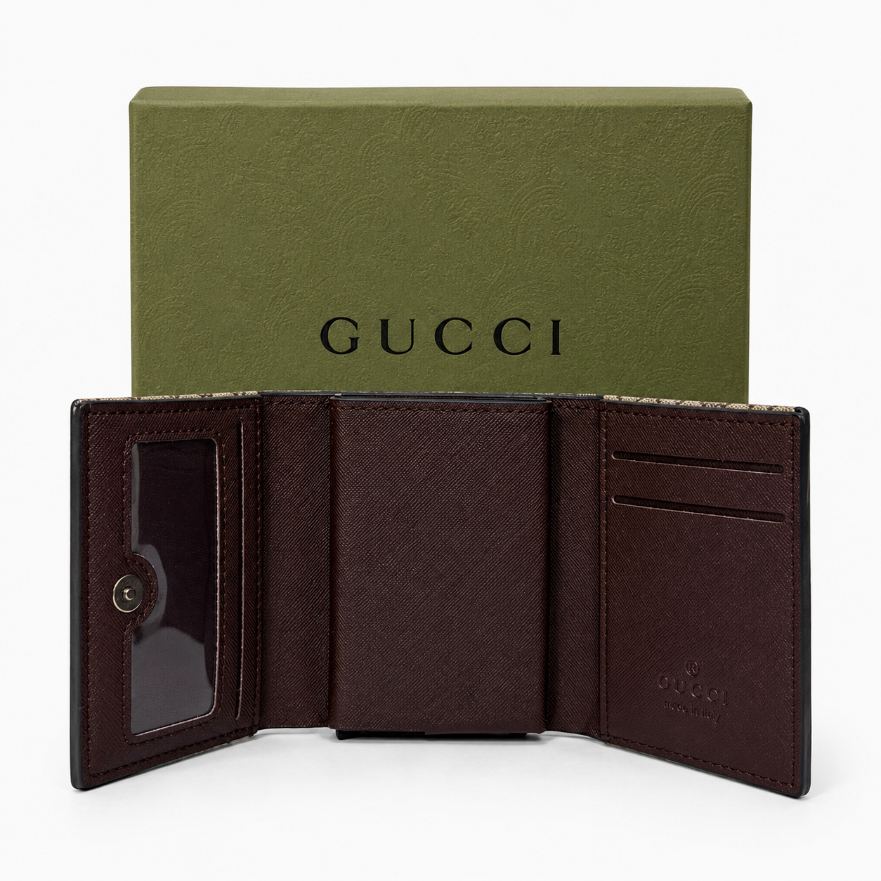 Wallet/Geldbeutel trendig & elegant in der Farbe Braun/Grau