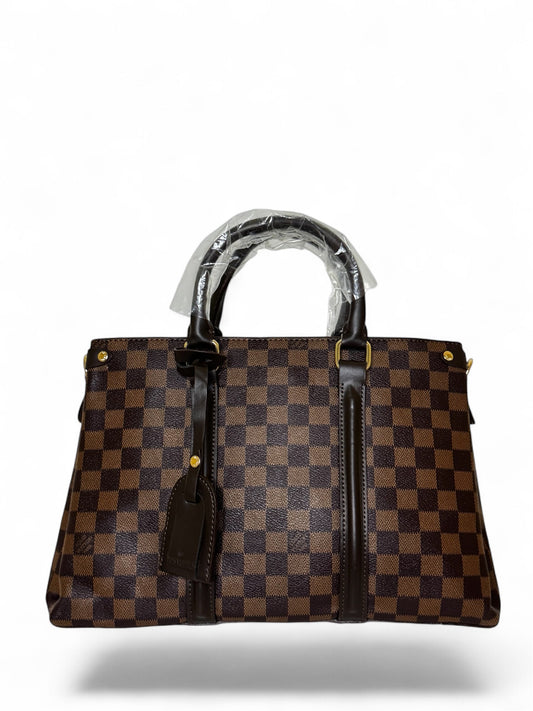 Damen Handtasche trendig & elegant in der Farbe Braun/Kariert