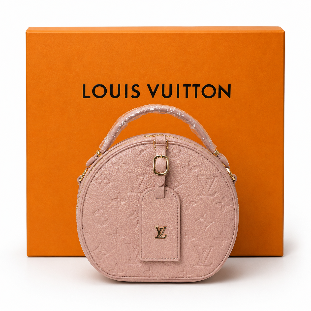 Damen Handtasche trendig & elegant in der Farbe Rosa Rund