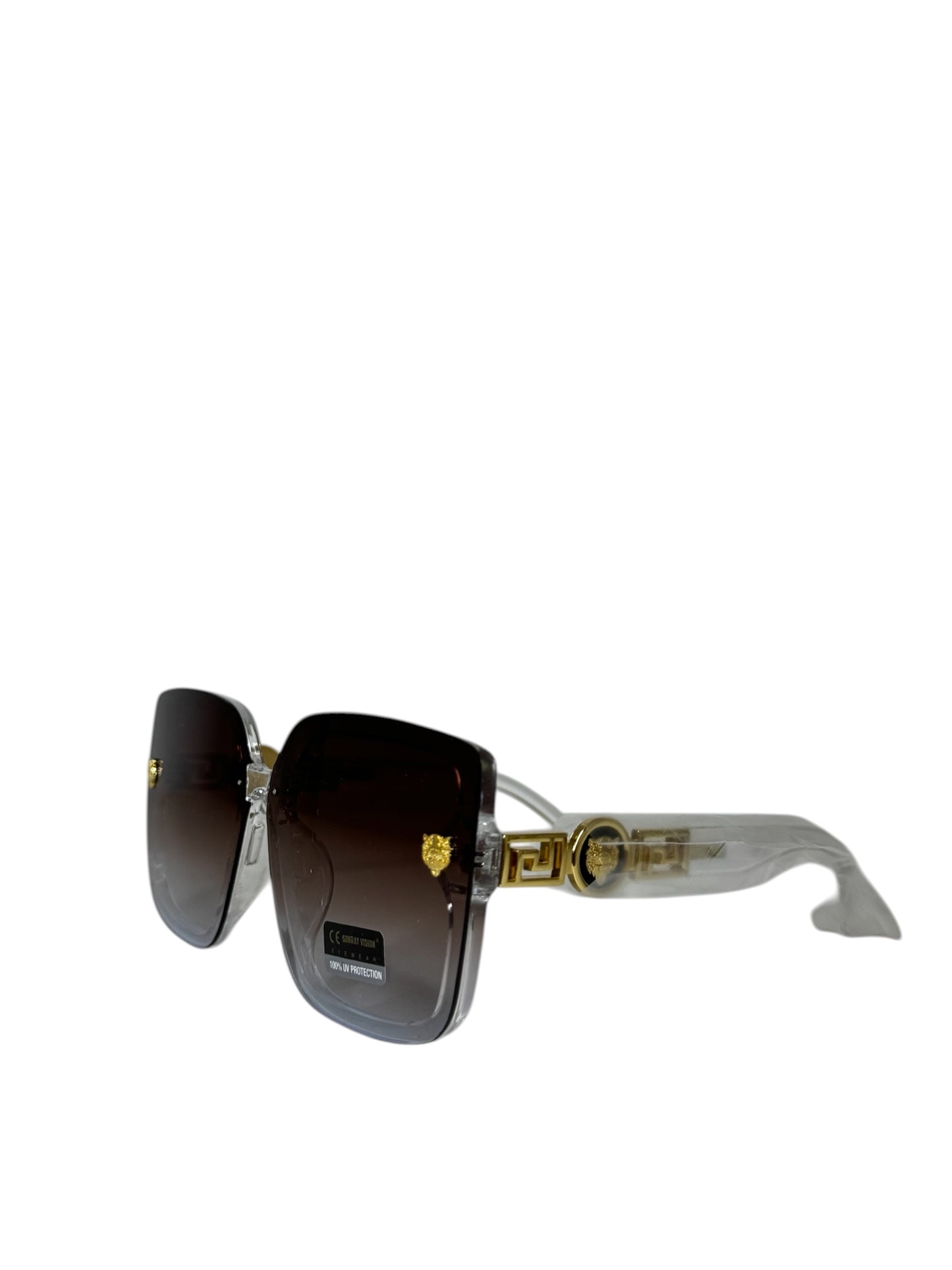 Damen Sonnenbrille trendig & elegant in der Farbe Silber