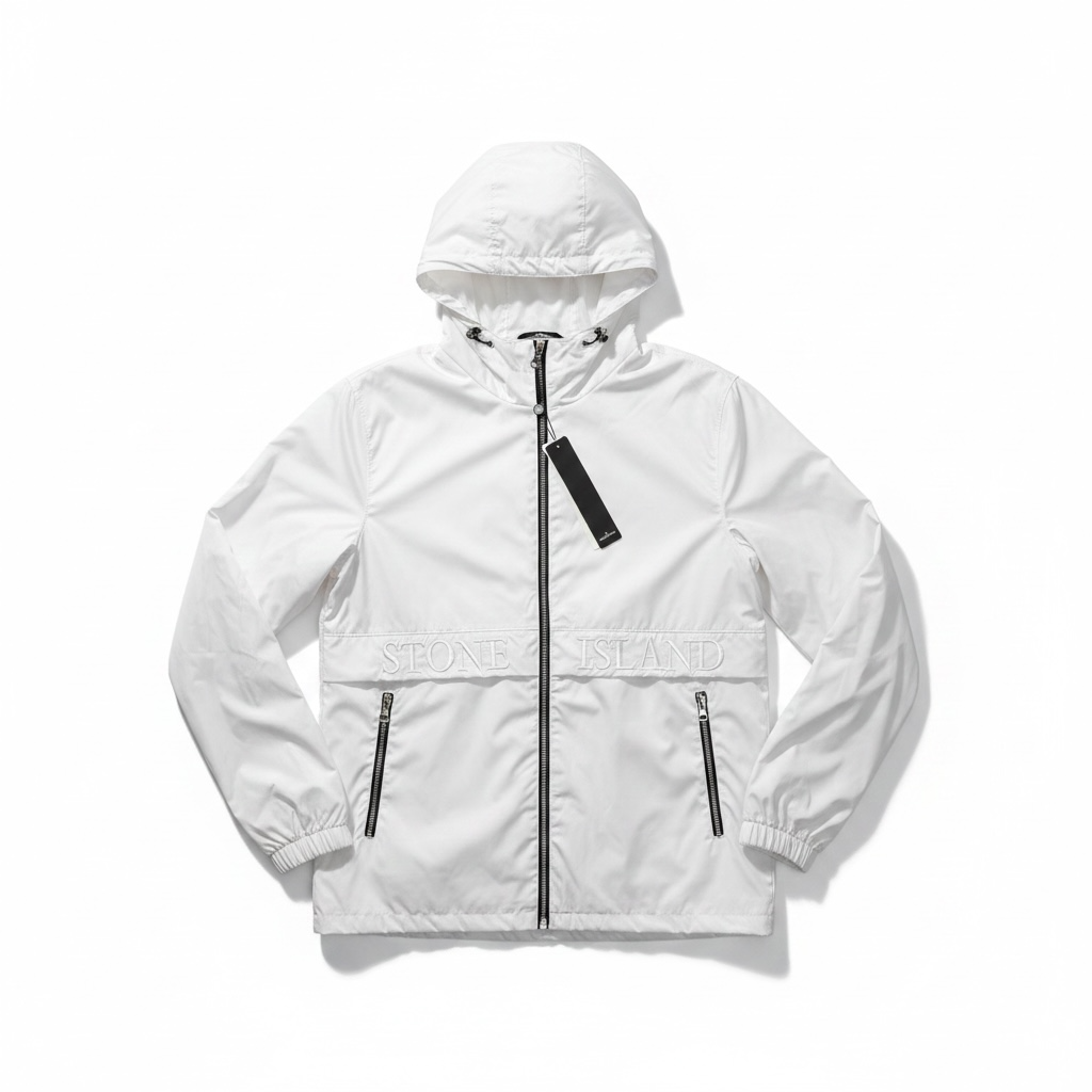 Unisex Regenjacke – Weiß, Leicht & Modern