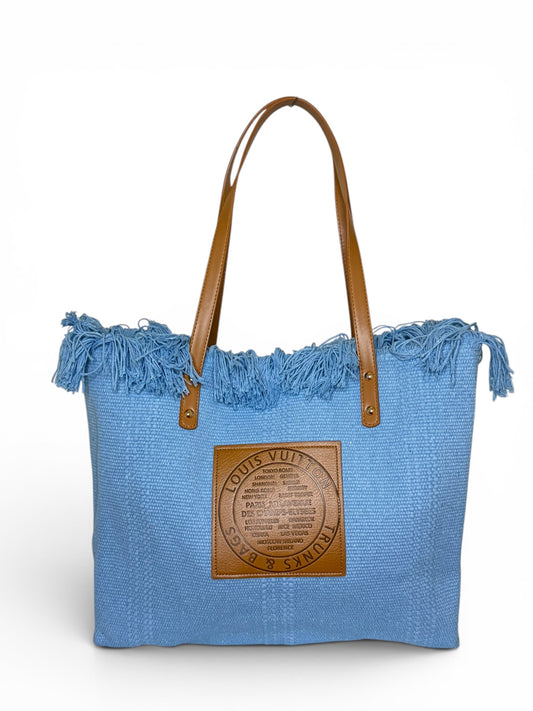 Damen Handtasche trendig & elegant in der Farbe Blau/Canvas