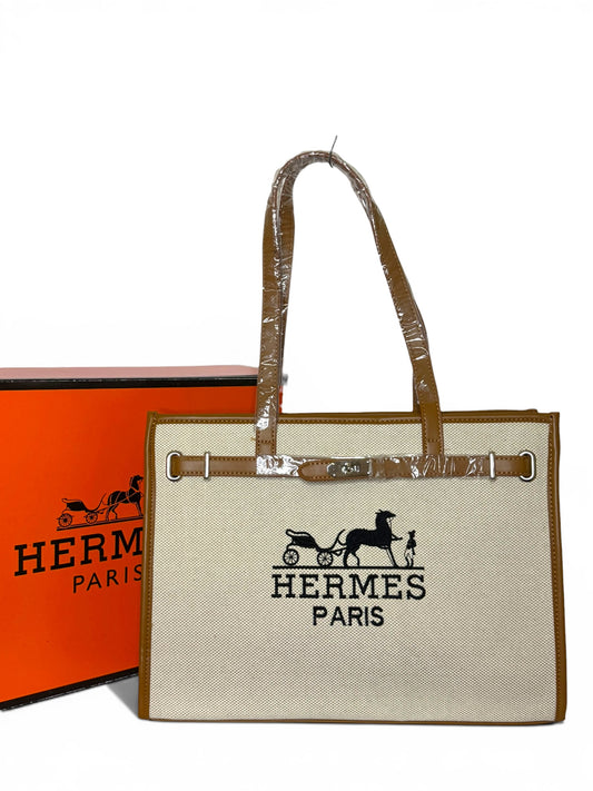 Damen Handtasche trendig & elegant in der Farbe Braun/Canvas