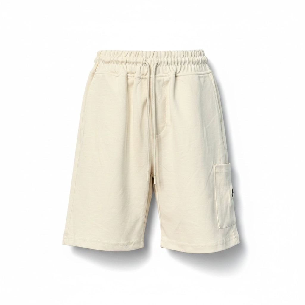 Unisex Set T-Shirt & kurze Hose in Beige