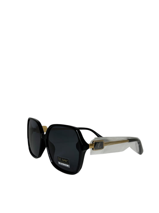 Damen Sonnenbrille trendig & elegant in der Farbe Schwarz