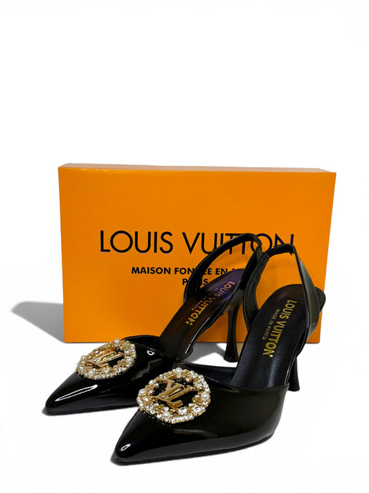 Luxuriöse Designer High Heels in Schwarz in der Größe 39