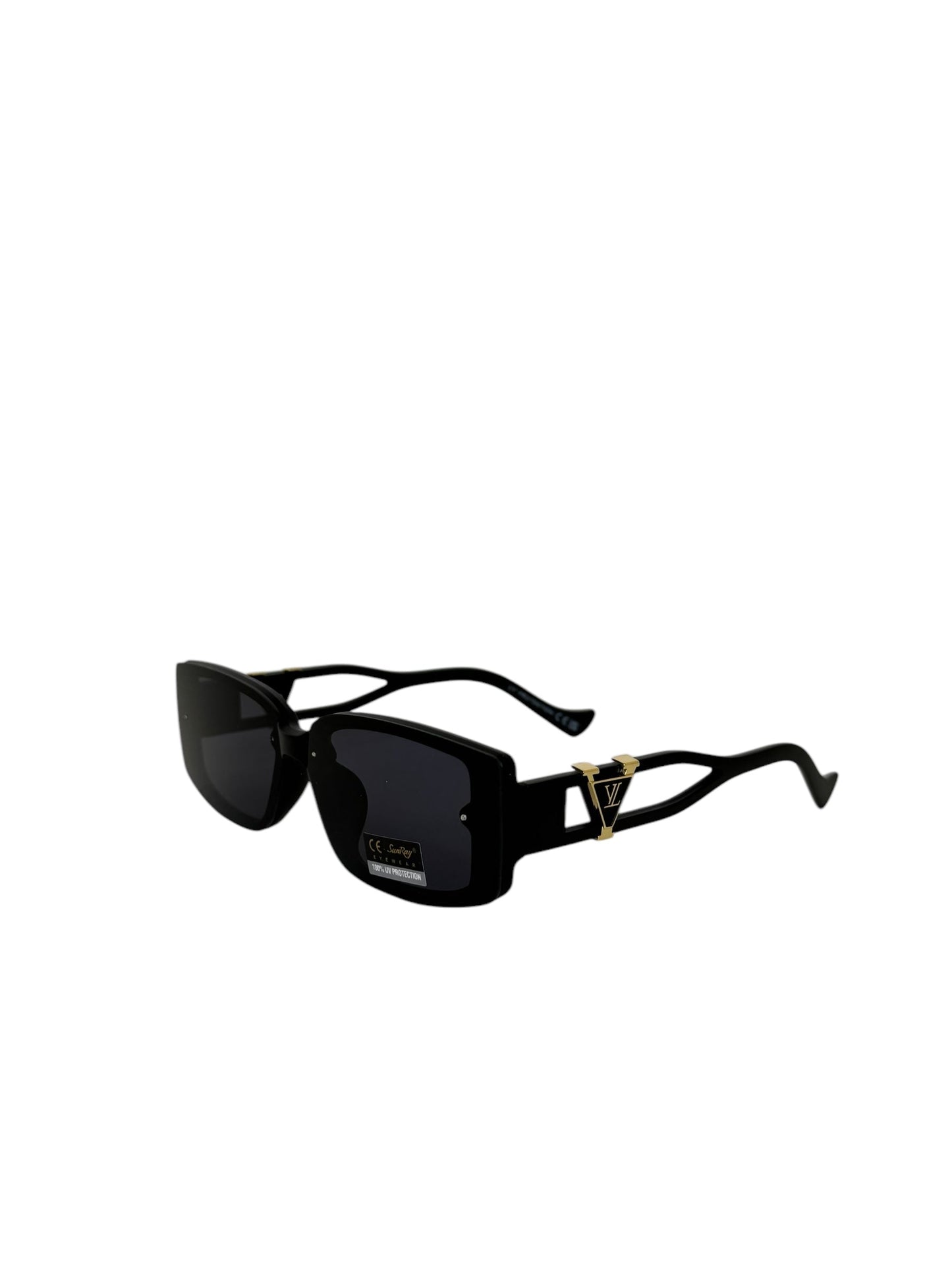 Damen Sonnenbrille trendig & elegant in der Farbe Schwarz