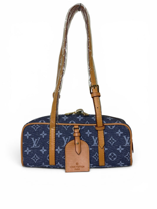 Damen Handtasche trendig & elegant in der Farbe Braun/Jeans