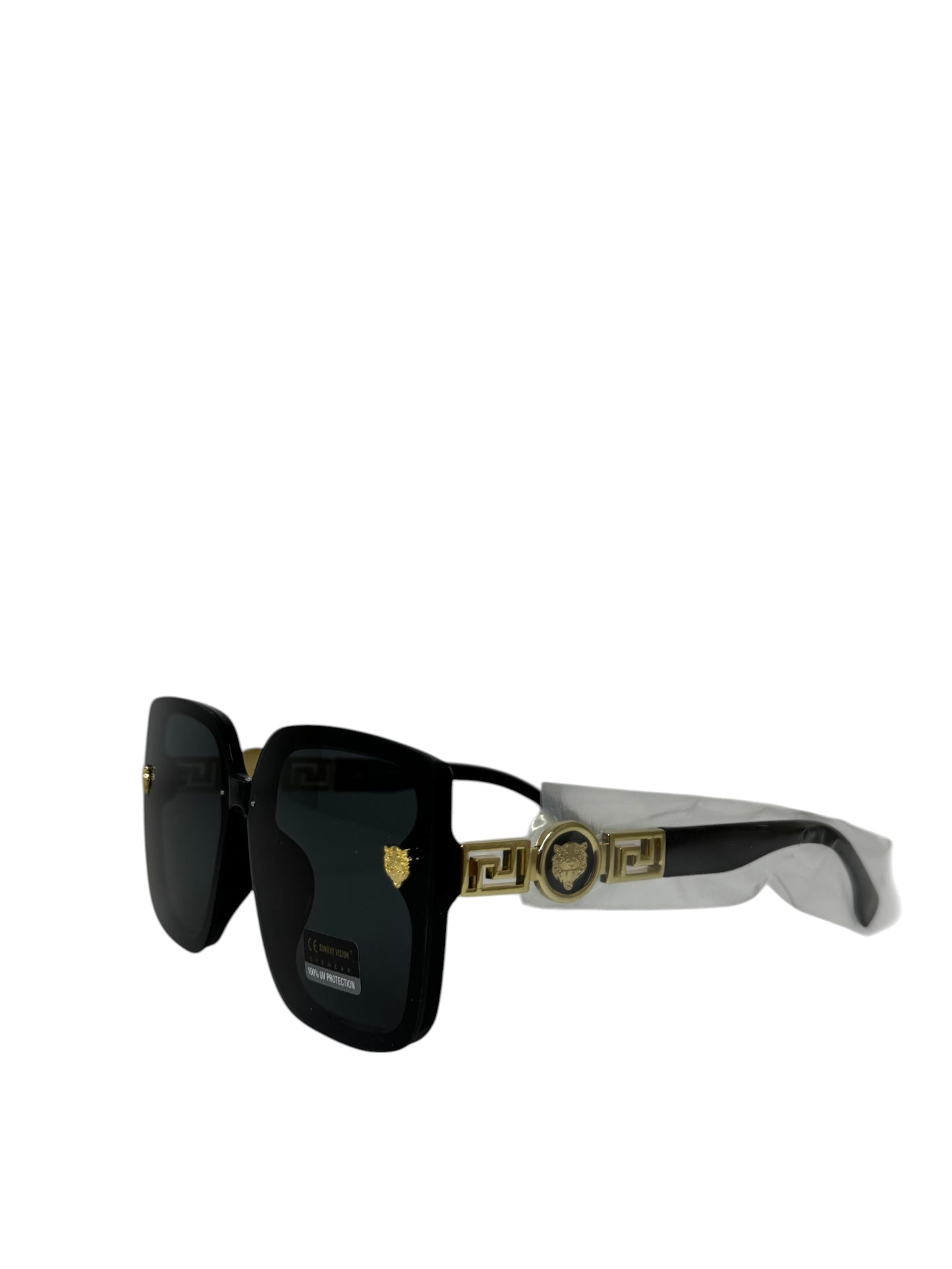 Damen Sonnenbrille trendig & elegant in der Farbe Schwarz